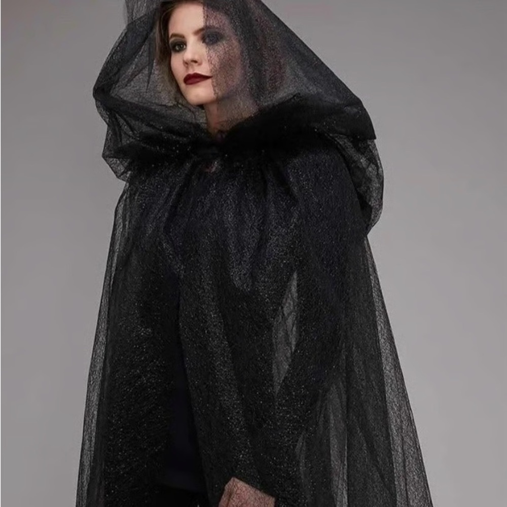 Black Hooded Cape